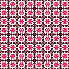 Minimalist Floral Seamless Pattern with Abstract Ethnic Touches for Textiles and Interior Decor, Vintage Seamless Pattern with Cute Hand Drawn Flowers pattern