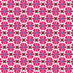 Traditional Ethnic Floral Motif Pattern in a Seamless Style Perfect for Home Decor and Clothing, Beautiful Seamless Retro Floral Pattern