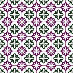 Minimalist Hand Drawn Flower Pattern, Seamless Floral Design with Geometric Accents for Textiles