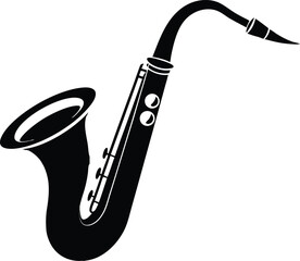 Saxophone Vector Art, Saxophone Icon Vector