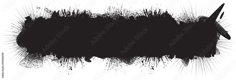Poster Grunge textured banner with rough edges. Speckled texture. Overlay grunge texture . Simply place texture over any object to create grunge effect . Banner with scratched surface for your design.
