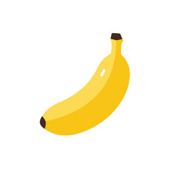Minimalist banana illustration on a white background