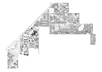 Sunrise, Florida Highway Construction Vector Map (Black & White)