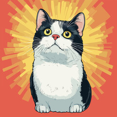 Surprised Cat Character Art