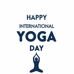Happy international yoga day greeting card