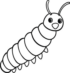 caterpillar line art vector art and illustration
