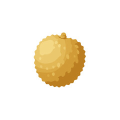 Spiky tan fruit is depicted against a white background, cropped