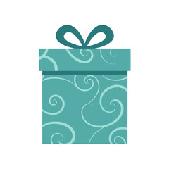 Teal present graphic