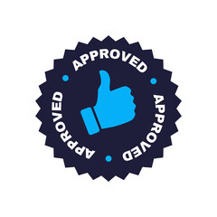 Stamp of APPROVED, Approved Stamp, tag label, seal, for packaging boxes 