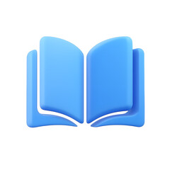 Open Blue Book Icon on transparent background