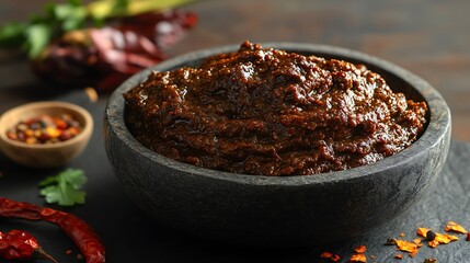 Spicy Chili Paste in Bowl.