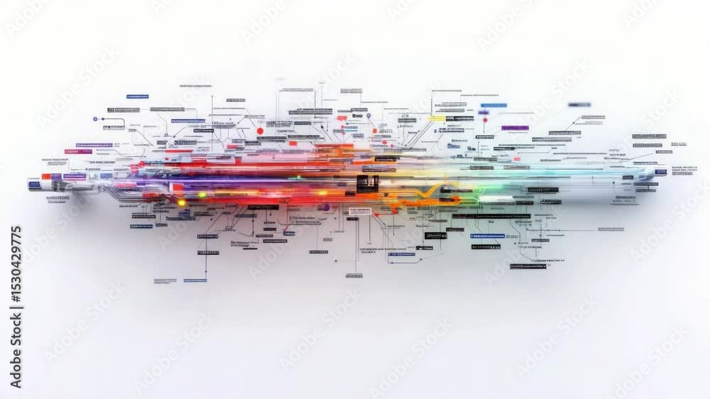 Poster abstract network connections: an artistic view of connected lines, forming a network of nodes that r