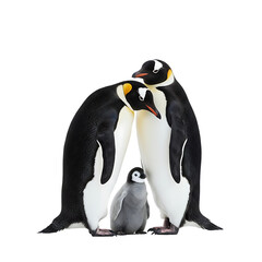 Obraz premium Emperor Penguin Family: Majestic Antarctic Wildlife