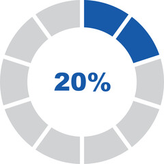 percentage indicator set and icon vector design editable
