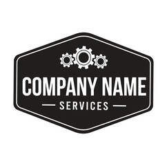 vector illustration of a black label