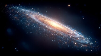 A spiral galaxy with intricate details of light and color.