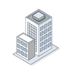 Office building icon for business blogs, real estate websites, presentations, clipart for reports, stationery design, infographics, and corporate identity projects