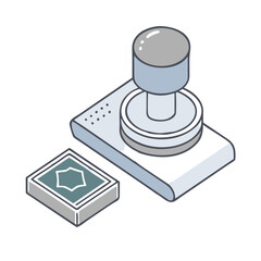 Official Stamp Approval Icon for Legal Websites, Document Verification, Business Authentication, Government Forms, and Official Certification Materials