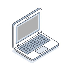 Laptop Computer Icon for Technology Websites, Business Software, Remote Work Apps, Education Platforms, and Digital Marketing Materials