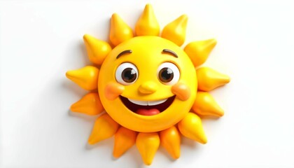smiling sun face with a big smile