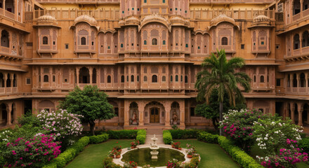 Obraz premium Majestic Indian Palace Stunning Architecture and Buildings in a Picturesque Setting
