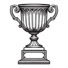 Winning isn't everything, it's the only thing! This image features a shiny silver trophy cup, an icon of victory, isolated on white, symbolizing a golden achievement and the champion's prize in sport