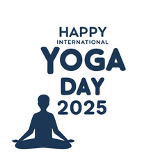 Happy international yoga day 2025 greeting card