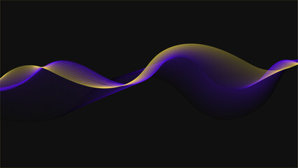A smooth, flowing wave of purple and yellow light.