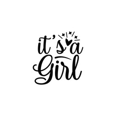 It's A Girl Baby Announcement Design for Gender Reveal and Celebrations