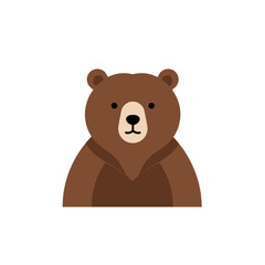 Cute cartoon bear character with a friendly expression, set against a plain background