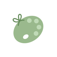 Colorful palette with green accents and whimsical design, showcasing artistic creativity