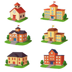 City life concept. Streets and landscape, comfort and coziness. Houses and private property next to car. Panorama and horizontal view. Background or cover for website. Cartoon flat vector illustration