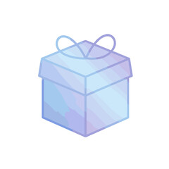 A beautifully wrapped gift box with a delicate ribbon, set against a soft pastel background