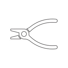 Pliers line icon