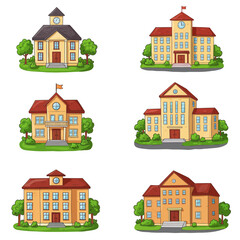 City life concept. Streets and landscape, comfort and coziness. Houses and private property next to car. Panorama and horizontal view. Background or cover for website. Cartoon flat vector illustration