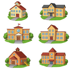 City life concept. Streets and landscape, comfort and coziness. Houses and private property next to car. Panorama and horizontal view. Background or cover for website. Cartoon flat vector illustration