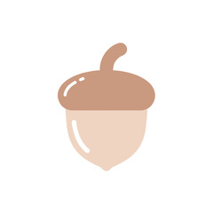 Cute acorn illustration with a smooth design on a light background, ideal for nature themes