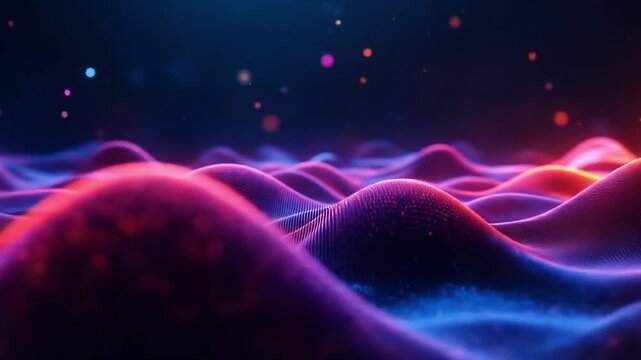 Geometric shimmer waveforms, inspired by digital signal modulation