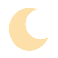 Soft crescent moon silhouette against a light background, evoking tranquility and calmness