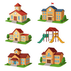 City life concept. Streets and landscape, comfort and coziness. Houses and private property next to car. Panorama and horizontal view. Background or cover for website. Cartoon flat vector illustration