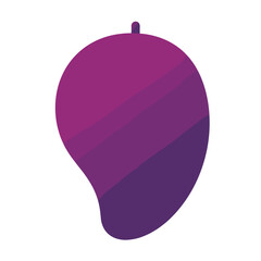 Vibrant purple apple illustration with smooth gradients and subtle shadows
