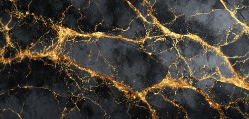 Dark onyx marble with gold veins