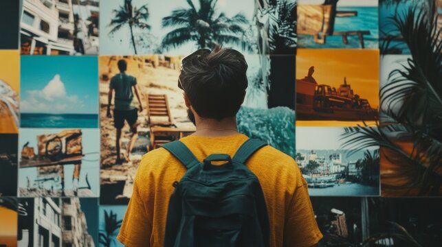 A visually appealing Snapchat story layout with a mix of photos and videos, AI Generative.