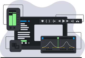 Video Editing Software Interface Illustration