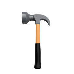 A cartoon hammer with a wooden handle design isolated on transparent background