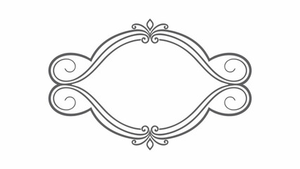 Elegant Decorative Frame with Swirls and Flourishes Perfect for Invitations Certificates or Adding a Touch of Sophistication to Design Projects