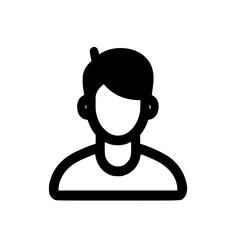 Minimal Black Line User Profile Icon for Identity and Accounts