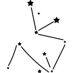 Fototapeta premium Constellation Doodle