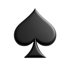 Fototapeta premium Isolated black spade symbol in a simple style isolated on transparent background