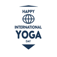 Happy international yoga day globe design